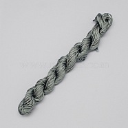 10M Nylon Jewelry Thread, Nylon Cord for Custom Woven Bracelets Making, Gray, 2mm(X-NWIR-R002-2mm-18)