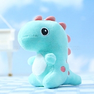 Cute Cloth Plush Dinosaur Pendant Decorations, for Keychain, Purse, Backpack Ornament, Cyan, 120mm(PW-WG8C61C-02)