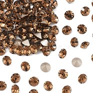 Preciosa&reg MAXIMA Crystal Round Stones, Czech Crystal, Dura Foiling, Round(431 11 615 Chaton), 10220 Smoked Topaz, SS45(9.85~10.2mm)(X-PRC-RBSS45-10220)