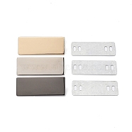 (Defective Closeout Sale: Scratch) Zinc Alloy Bag Decorative Clasps, Stamping Blank Tags, with Iron Shim, Rectangle, Mixed Color, 5.15x2x0.1~0.75cm(FIND-XCP0002-37)
