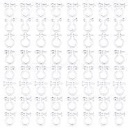 80Pcs 8 Style Resin Clip-on Earring Findings, Clear, 10.5~12x8~11x2~3mm, 10Pcs/style(FIND-AR0002-49)