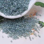 MIYUKI Delica Beads, Cylinder, Japanese Seed Beads, 11/0, (DB0084) Sea Foam Lined Crystal AB, 1.3x1.6mm, Hole: 0.8mm, about 10000pcs/bag, 50g/bag(SEED-X0054-DB0084)