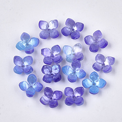 Cellulose Acetate(Resin) Bead Caps, End Caps for Jewelry Making, 4-Petal, Flower, Slate Blue, 14x14x6mm, Hole: 1.2mm
(X-KK-S161-02F)