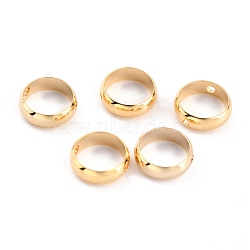 Brass Beads Frames, Long-Lasting Plated, Round Ring, Real 24K Gold Plated, 8x2.5mm, Hole: 1mm(KK-O133-014B-G)