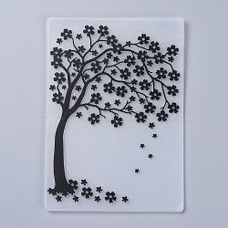 Plastic Embossing Folders, Concave-Convex Embossing Stencils, for Handcraft Photo Album Decoration, Tree of Life Pattern, 148x105x2mm(DIY-P007-B02)