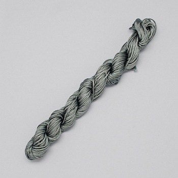 10M Nylon Jewelry Thread, Nylon Cord for Custom Woven Bracelets Making, Gray, 2mm