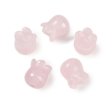 Natural Rose Quartz Beads, Flower, 10.5x9x9mm, Hole: 1.5mm