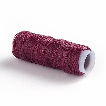 Waxed Polyester Cord, for Jewelry Making, Old Rose, 0.8mm, about 30m/roll