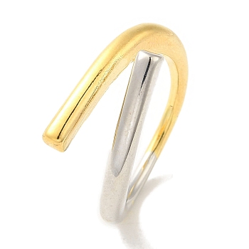 Brass Rings for Women, Long-Lasting Plated, Platinum & Golden, Adjustable
