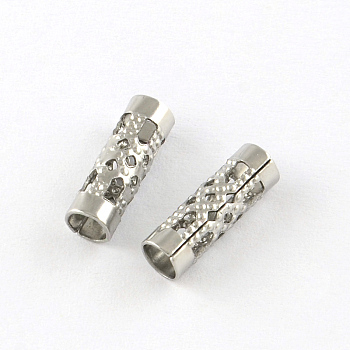 Tarnish Resistant Hollow Column 201 Stainless Steel Beads, Smooth Surface, Stainless Steel Color, 12x4x4mm, Hole: 3mm