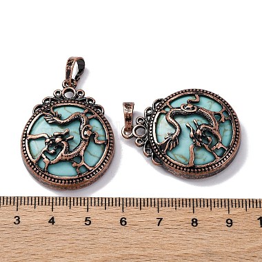 Synthetic Turquoise Pendants(G-A241-02R-01)-3