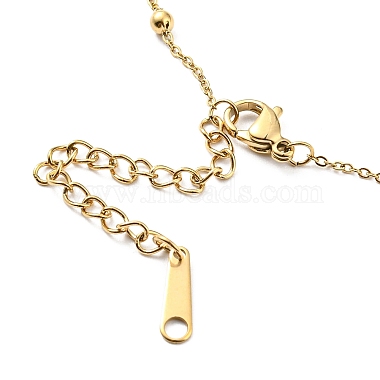 304 Stainless Steel Satellite Chain Necklace for Women(NJEW-A008-01G)-2