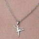201 Stainless Steel Dancer Pendant Necklace(NJEW-OY001-28)-1