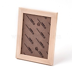 Solid Wood Photo Frames, Glass Display Pictures, for Tabletop Display Photo Frame, Rectangle, BurlyWood, 21x16x1.55mm, Inner Size: 17x12cm(TOOL-OC0001-10)