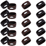 20Pcs 2 Colors Cowhide Belt Loop Ring, Mixed Color, 25x17~18.5x11.5mm, Inner Diameter: 13.5x20mm, 10pcs/color(DIY-GF0013-20A)