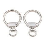 Zinc Alloy Swivel Clasps, Ring, Platinum, 45x29.5x6mm, Hole: 5.5x9mm(AL-CBAC079-14P)