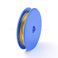 Round Copper Craft Wire, for Jewelry Making, Golden, 1mm, about 15m/roll(X-CWIR-E004-1mm-G)