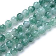 Natural Flower Jade Bead Strands, Dyed, Round, 8~9mm, Hole: 1mm, about 46pcs/strand, 15.3 inch(G-R345-8mm-47)