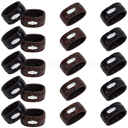 20Pcs 2 Colors Cowhide Belt Loop Ring, Mixed Color, 25x17~18.5x11.5mm, Inner Diameter: 13.5x20mm, 10pcs/color(DIY-GF0013-20A)