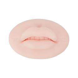 Microblading Silicone Lip Tattoo Practice Skin, Training Skin for Beginners and Experienced Tattoo Artists, Misty Rose, 5x7.5x2.5cm(MRMJ-PW0002-11C)