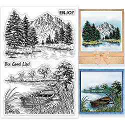 PVC Plastic Stamps, for DIY Scrapbooking, Photo Album Decorative, Cards Making, Stamp Sheets, Ravine Scenery Theme Pattern, 16x11x0.3cm(DIY-WH0167-56-1146)