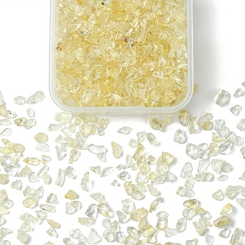 30G Natural Citrine Chip Beads, No Hole/Undrilled, 2~12x2~10x1~3mm