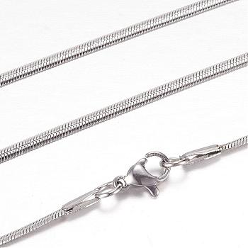 304 Stainless Steel Herringbone Chain Necklaces, with Lobster Claw Clasps, Stainless Steel Color, 19.5 inch~20 inch(49.5~50.8cm), 2.2mm