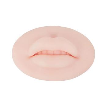 Microblading Silicone Lip Tattoo Practice Skin, Training Skin for Beginners and Experienced Tattoo Artists, Misty Rose, 5x7.5x2.5cm