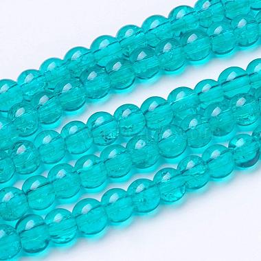 Spray Painted Crackle Glass Beads Strands(CCG-Q001-4mm-15)-2