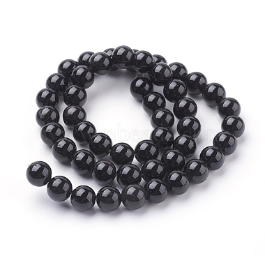 Natural Obsidian Beads Strands(X-G-G099-8mm-24)-2