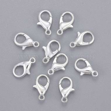 Silver Color Plated Alloy Lobster Claw Clasps(X-E105-S)-5