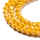 Opaque Solid Color Electroplate Glass Beads Strands(GLAA-F029-P4mm-C04)-3