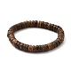 Rondelle Natural Coconut Stretch Bracelets(BJEW-JB05361-01)-1