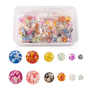 Pandahall Resin Beads, Imitation Amber, Round, Mixed Color, 6mm, Hole: 1mm, 140pcs/box(RESI-TA0001-19)