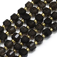 Natural Smoky Quartz Beads Strands, Faceted, Cube, 6.5~7.5x6.5~7.5x6.5~7.5mm, Hole: 1.2mm, about 43~44pcs/strand, 15.35''~15.55''(39~39.5cm)(G-I376-D41-01)