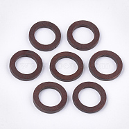 Painted Wood Pendants, Ring, Coconut Brown, 29~30x4mm, Hole: 1.2mm(WOOD-T021-15C)