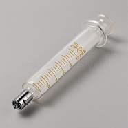 Reusable Glass Dispensing Syringes, with Luer Lock(without Needle), for Industry or Labtoratory Liquids Filling, Glue Application, Clear, 13x1.9~3.8cm(TOOL-WH0155-78)