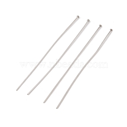 304 Stainless Steel Flat Head Pins, Stainless Steel Color, 65x0.6mm, Head: 1.5mm(STAS-Z089-03P-13)