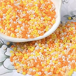 Baking Paint Glass Seed Beads, Donut, Colorful, 8/0, 2.5~3x1~1.5mm, Hole: 1~1.2mm, about 40909pcs/1pound(SEED-P006-03A-22)