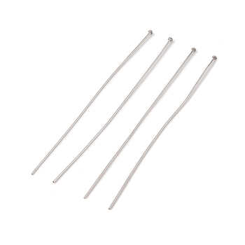 304 Stainless Steel Flat Head Pins, Stainless Steel Color, 65x0.6mm, Head: 1.5mm