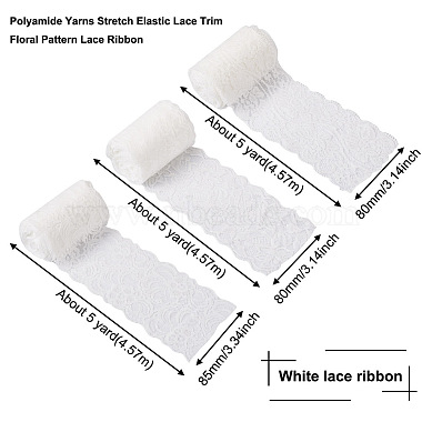 Yilisi 3 Bags 3 Style Polyamide Yarns Stretch Elastic Lace Trim(OCOR-YS0001-07)-3