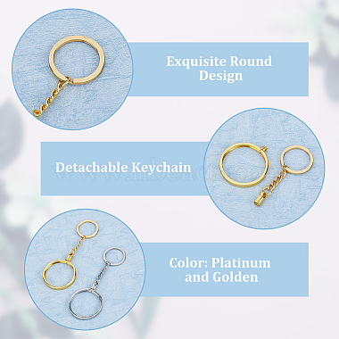 4Pcs 2 Colors Alloy with Iron Keychain(KEYC-FH0001-47)-4