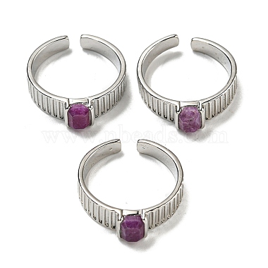 Rectangle Ruby Finger Rings