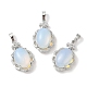 pendentifs ovales en opalite(G-NH0025-15P-24)-1