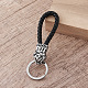 Braided PU Leather Keychains(RO3493)-3