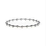 Classic 304 Stainless Steel Ball Chains Stretch Bracelets for Women, Stainless Steel Color(SB9710-2)
