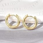 Rack Plating Brass Hinged Hoop Earrings for Women, Cadmium Free & Nickel Free & Lead Free, Real 18K Gold Plated, 15x16x3mm, Pin: 1mm(EJEW-E270-24G)