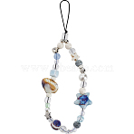 Resin & Acrylic Mobile Straps, Shell Shape, Mixed Color, 18cm(HJEW-WH20012-06)