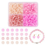 932Pcs 4 Colors Drawbench Style Glass Seed Beads, Round, Imitation Cat Eye Beads, Round Hole, Mixed Color, 4x3mm, Hole: 1.4~1.8mm, 14g, 233pcs/color(SEED-TADJ0001-06)