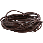 Cowhide Leather Cord, Leather Jewelry Cord, Jewelry DIY Making Cord, Flat, Coconut Brown, 3x2mm, about 5.47 Yards(5m)/Bundle(WL-WH0008-05B)